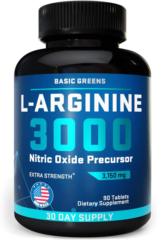 Basic Greens L-Arginine 3000 Nitric Oxide Precursor